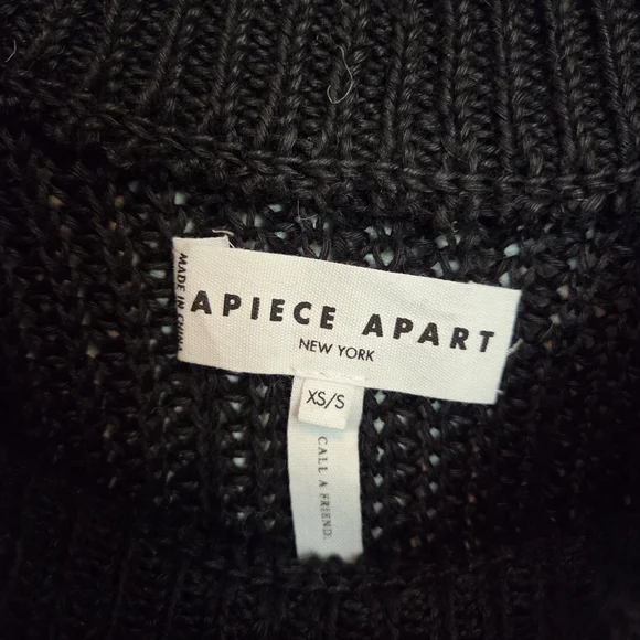 Apiece Apart Olivia Linen Vest, Black - Picture 3 of 4